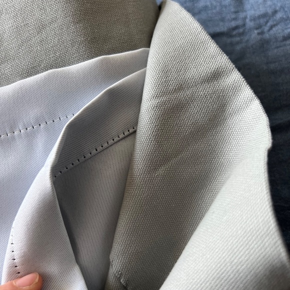 44x84 pottery barn kids grey with white pick-stitch detail curtain - Picture 5 of 8